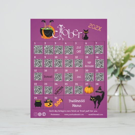 Halloween Countdown Advent Kalender Zakelijke Prom (Staand voorkant)