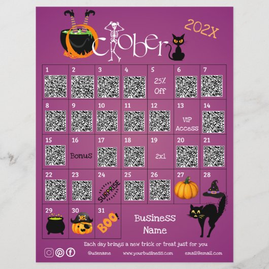 Halloween Countdown Advent Kalender Zakelijke Prom (Voorkant)