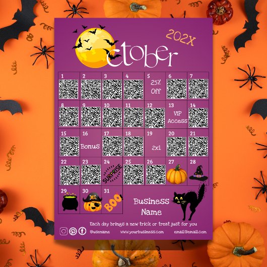 Halloween Countdown Advent Kalender Zakelijke Prom Flyer