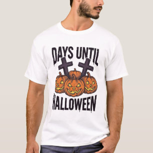 Halloween Countdown T-shirt Vintage Pompoen Design