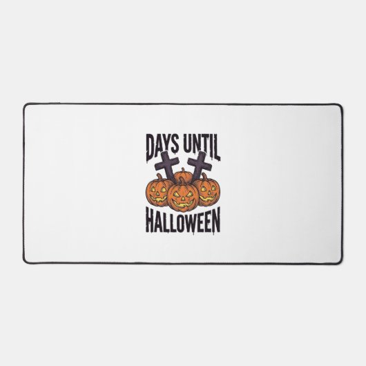 Halloween Countdown T-shirt Vintage Pompoen Design Bureaumat (Voorkant)