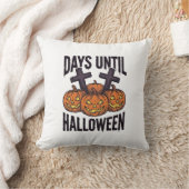 Halloween Countdown T-shirt Vintage Pompoen Design Kussen (Deken)
