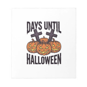 Halloween Countdown T-shirt Vintage Pompoen Design Notitieblok