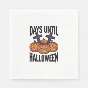 Halloween Countdown T-shirt Vintage Pompoen Design Servet