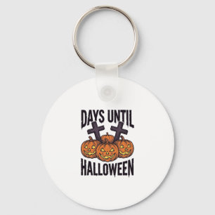 Halloween Countdown T-shirt Vintage Pompoen Design Sleutelhanger