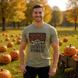 Halloween Country Pumpkins Typografie Tri-Blend Shirt