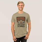 Halloween Country Pumpkins Typografie Tri-Blend Shirt (Voorkant volledig)
