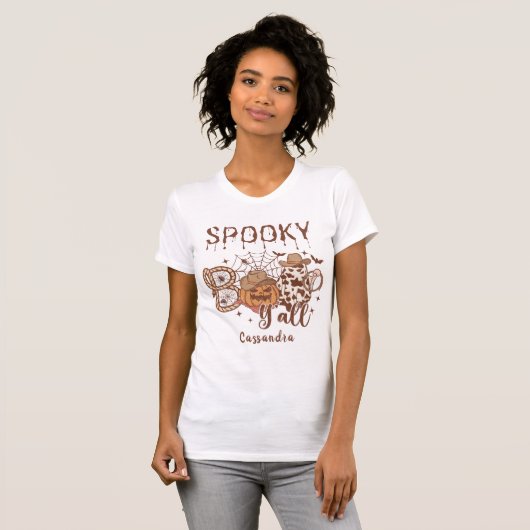 Halloween Country Western Spooky T-Shirt (Voorkant volledig)