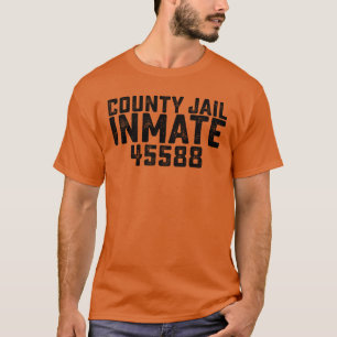 Halloween County Gevangenis Gedetineerde Oranje Ko T-shirt