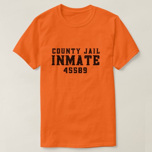 Halloween County Gevangenis Kostuum T-shirt (Design voorkant)