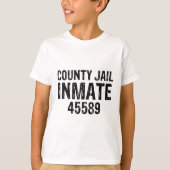 Halloween County Jail Inmate Prisoner Costume Part T-shirt (Voorkant)