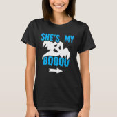 Halloween Couples She s My Boo Ghost T-shirt (Voorkant)
