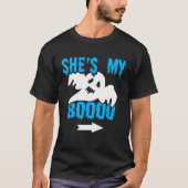 Halloween Couples She s My Boo Ghost T-shirt (Voorkant)