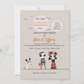 Halloween Couples Shower Invitation Kaart (Voorkant)