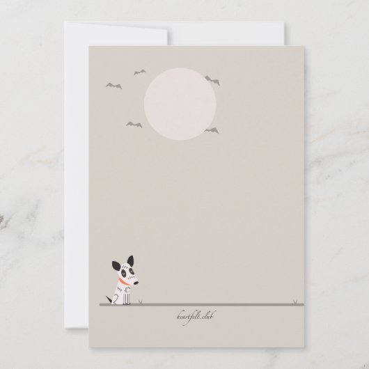 Halloween Couples Shower Invitation Kaart (Achterkant)