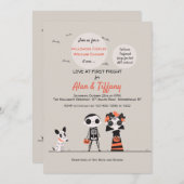 Halloween Couples Shower Invitation Kaart (Voorkant / Achterkant)