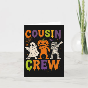 Halloween Cousin Crew 2025 Kinder bijpassende neve Kaart