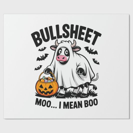 halloween cow cadeaupapier (Vlak)