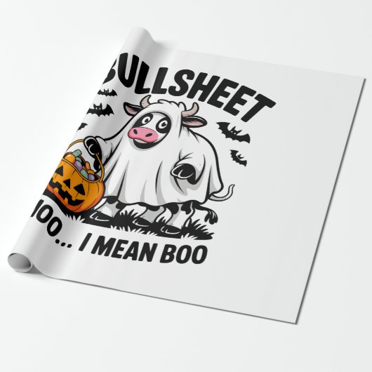 halloween cow cadeaupapier (Uitgerold)