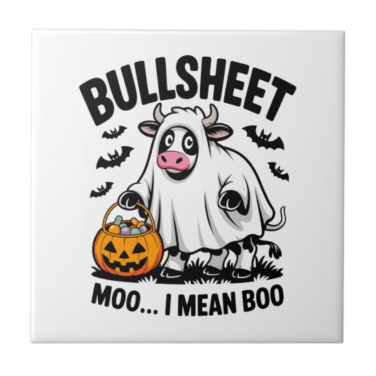 halloween cow tegeltje (Voorkant)