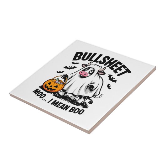 halloween cow tegeltje (Zijkant)