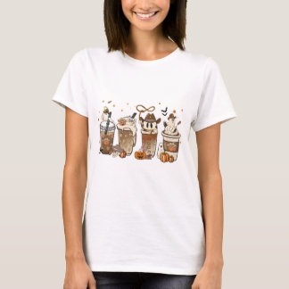 Halloween Cowboy Boo, Herfst Cowboy Latte T-shirt