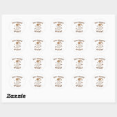 Halloween Cowboy Boot Scootin Spooky Ronde Sticker (Vel)