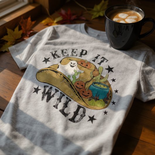 Halloween Cowboy Hou het Wilde Land Tri-Blend Shirt