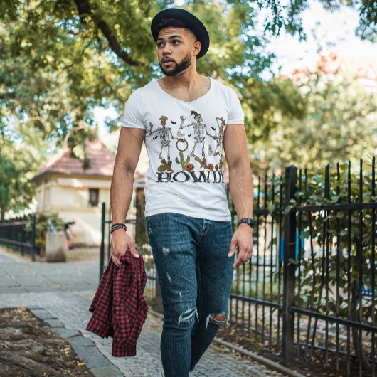 HALLOWEEN COWBOY SKELETTEN DANSEN | WILD WEST T-SHIRT