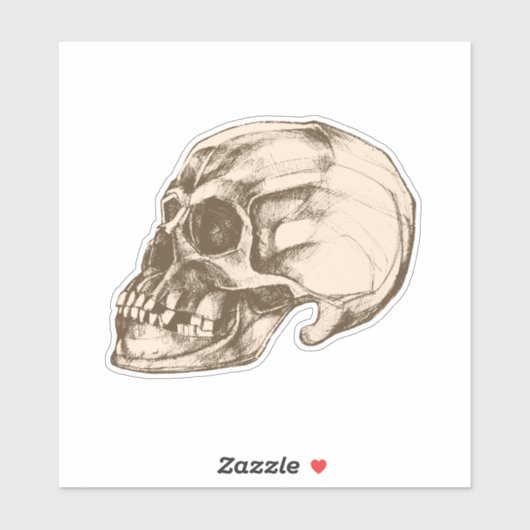 Halloween cranium vinyl sticker (Vel)