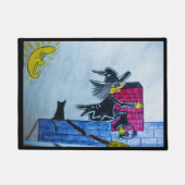 HALLOWEEN CRASHTE HEKS DEURMAT (Voorkant)