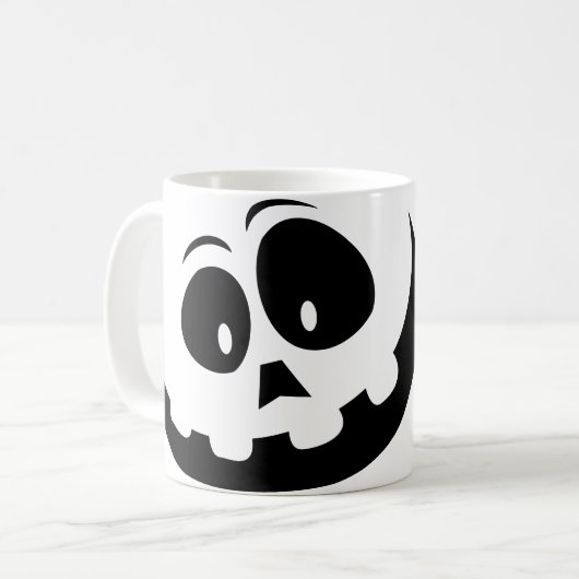 Halloween Crazy Ghost Gezicht Koffiemok (Voorkant links)