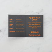 Halloween Crazy Smile Gevouwen Wenskaart Kaart (Binnen)