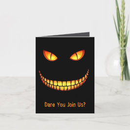 Halloween Crazy Smile Gevouwen Wenskaart Kaart