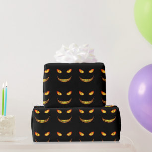 Halloween Crazy Smile Glowing Eyes Cadeaupapier