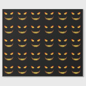 Halloween Crazy Smile Glowing Eyes Cadeaupapier (Vlak)