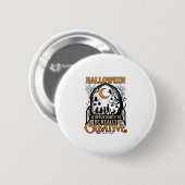 Halloween Creatieve Kinderen Silhouet Halve Maan W Ronde Button 5,7 Cm (Voorkant /achterkant)