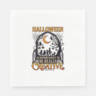 Halloween Creatieve Kinderen Silhouet Halve Maan W Servet