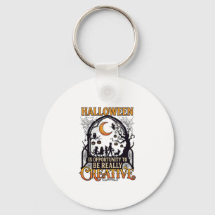 Halloween Creatieve Kinderen Silhouet Halve Maan W Sleutelhanger