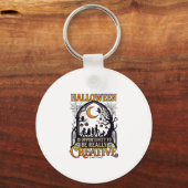 Halloween Creatieve Kinderen Silhouet Halve Maan W Sleutelhanger (Voorkant)