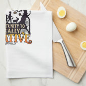 Halloween Creatieve Kinderen Silhouet Halve Maan W Theedoek (Quarter Fold)