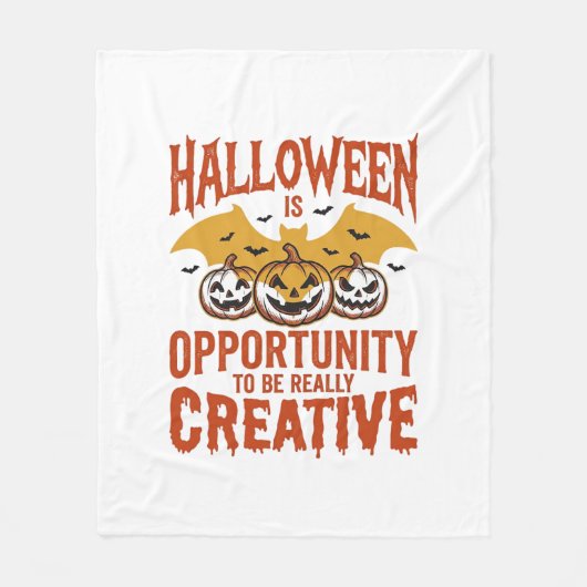 Halloween Creatieve Pompoen Vleermuis Vintage Vect Fleece Deken (Voorkant)