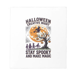 Halloween Creatieve T-shirt Vintage Griezellige Ma Notitieblok