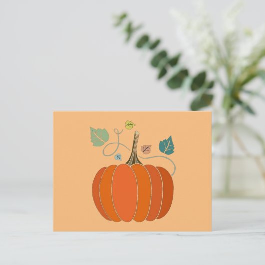 Halloween Creative Pumpkin Vegetable Design Briefkaart (Staand voorkant)