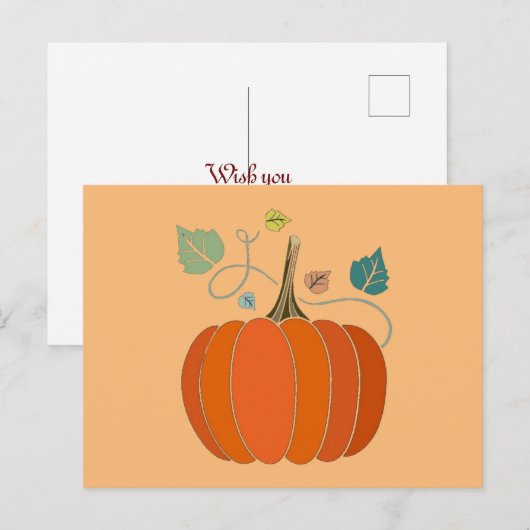 Halloween Creative Pumpkin Vegetable Design Briefkaart (Voorkant / Achterkant)