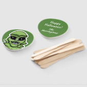 Halloween Creature aangepaste tekst hand fan set Handwaaier (Niet-gemonteerd)