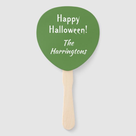 Halloween Creature aangepaste tekst hand fan set Handwaaier (Achterkant)