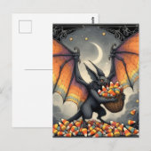 Halloween Creature With Candy Briefkaart (Voorkant / Achterkant)