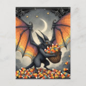 Halloween Creature With Candy Briefkaart (Voorkant)