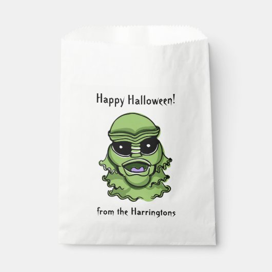 Halloween Creatures 4/4 aangepaste tekst gunsttass Bedankzakje (Voorkant)